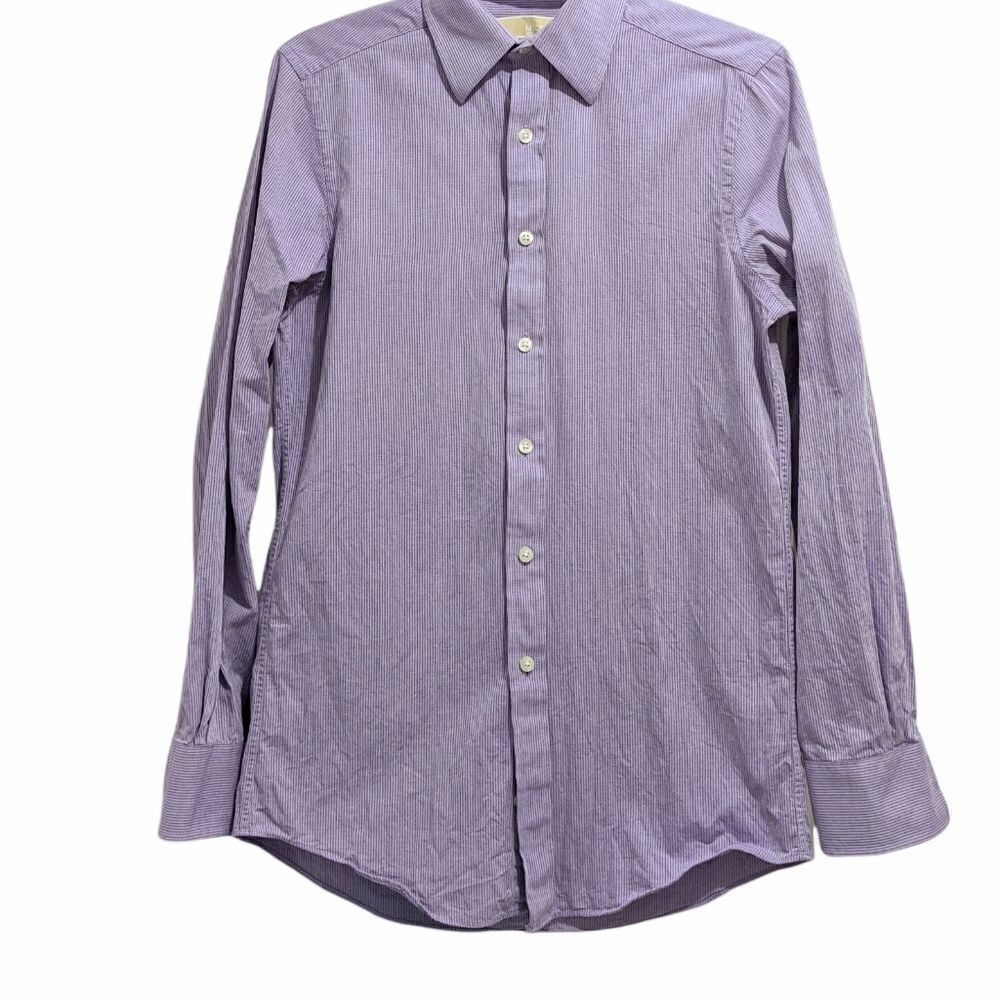 Michael Kors purple stripped button down shirt